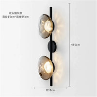 Applique murale LED ronde en verre coloré au design post-moderne - LuminOva | Marco Lucetti B2