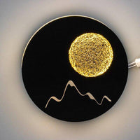 Applique murale LED ronde Moon | Marco Lucetti Noir / Naturelle