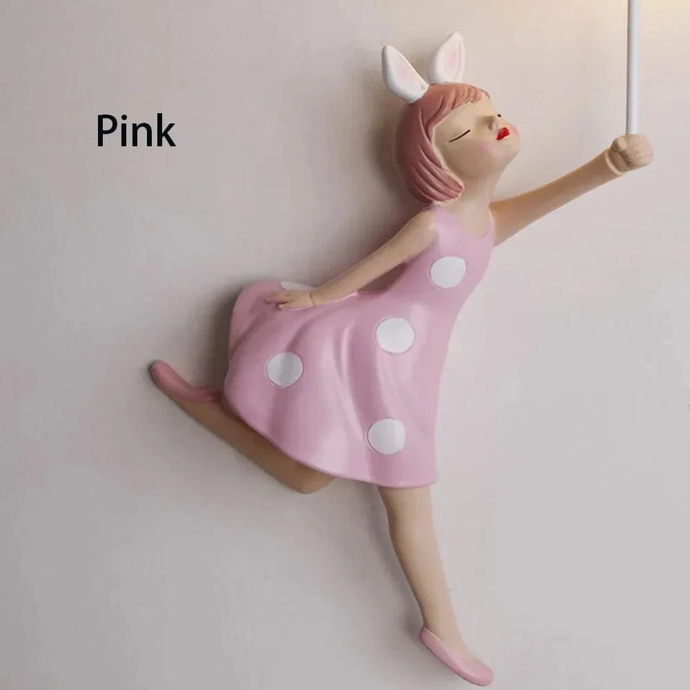 Applique murale LED rose pour une chambre de princesse | Marco Lucetti