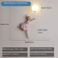 Applique murale LED rose pour une chambre de princesse | Marco Lucetti Gauche