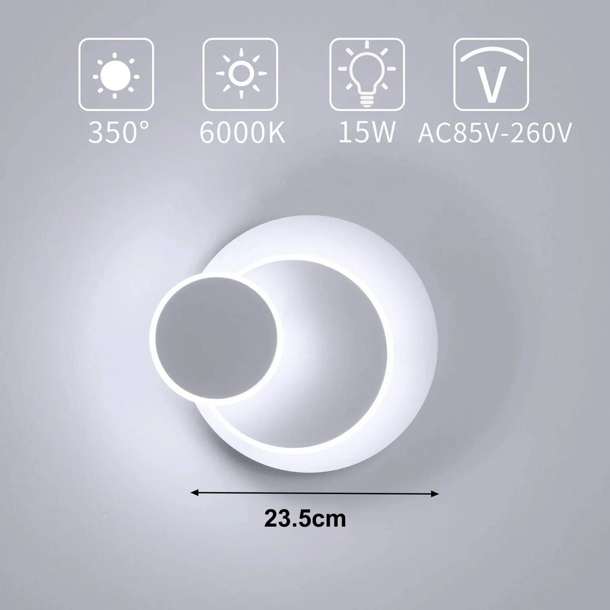 Applique murale LED Rotatif Design | Marco Lucetti