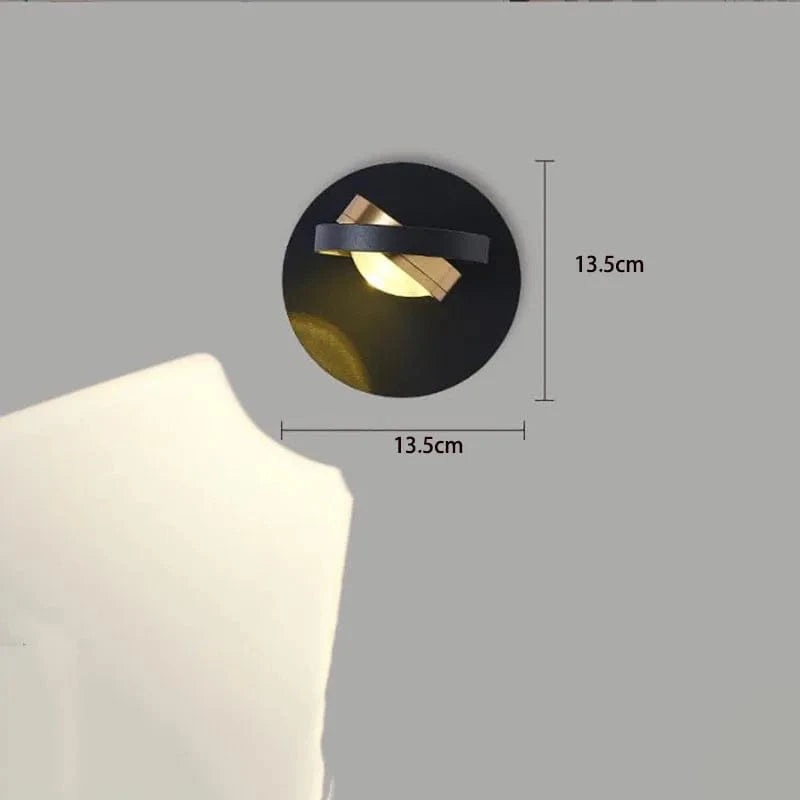 Applique Murale LED Rotation 330° en Aluminium | Marco Lucetti Noir A / Blanc chaud