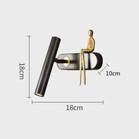 Applique murale LED Rotative CozyLight | Marco Lucetti Noir-1 / Blanc chaud (2700-3500K)