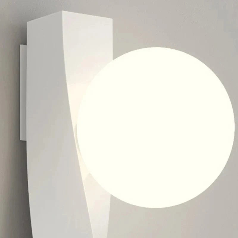 Applique Murale LED Rotative en Aluminium et Verre Blanc | Marco Lucetti