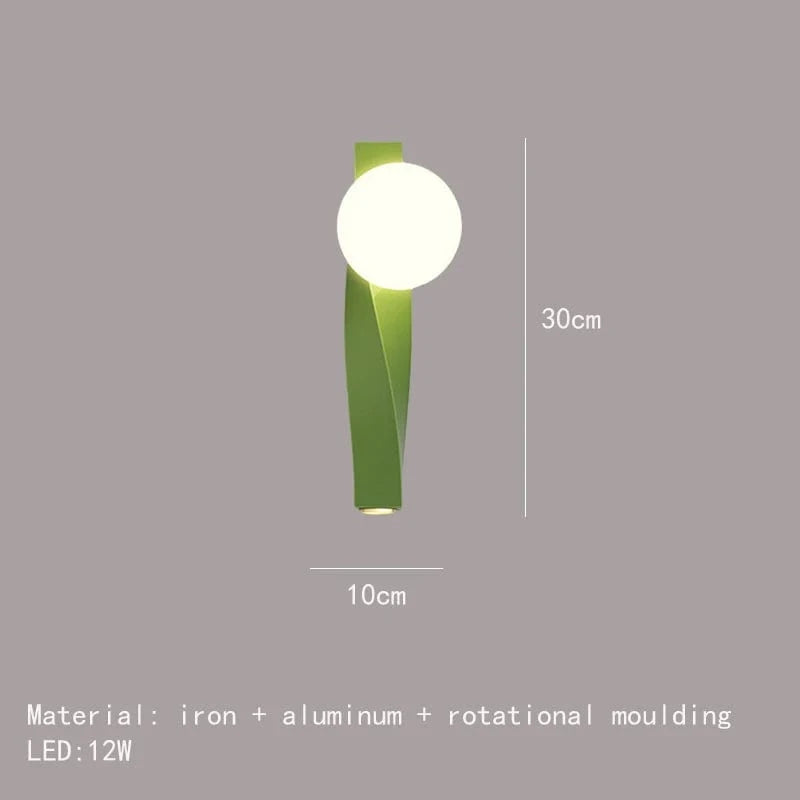 Applique Murale LED Rotative en Aluminium et Verre Blanc | Marco Lucetti 30cm-Vert / 3 modifiable