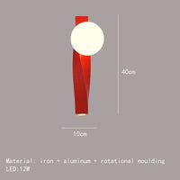 Applique Murale LED Rotative en Aluminium et Verre Blanc | Marco Lucetti 40cm-Rouge / 3 modifiable