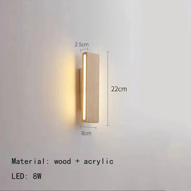 Applique murale LED rotative en bois design | Marco Lucetti 22 cm / Blanc chaud (2700-3500K)