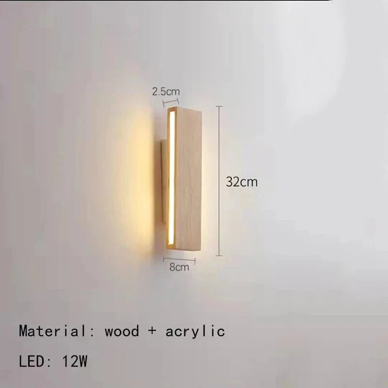 Applique murale LED rotative en bois design | Marco Lucetti 32 cm / Blanc chaud (2700-3500K)