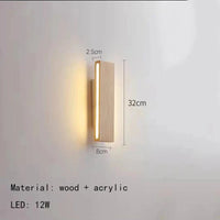 Applique murale LED rotative en bois design | Marco Lucetti 32 cm / Blanc chaud (2700-3500K)