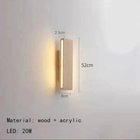 Applique murale LED rotative en bois design | Marco Lucetti 52 cm / Blanc chaud (2700-3500K)