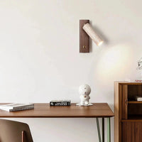 Applique Murale LED Rotative en Bois Wabi-Sabi avec Interrupteur | Marco Lucetti