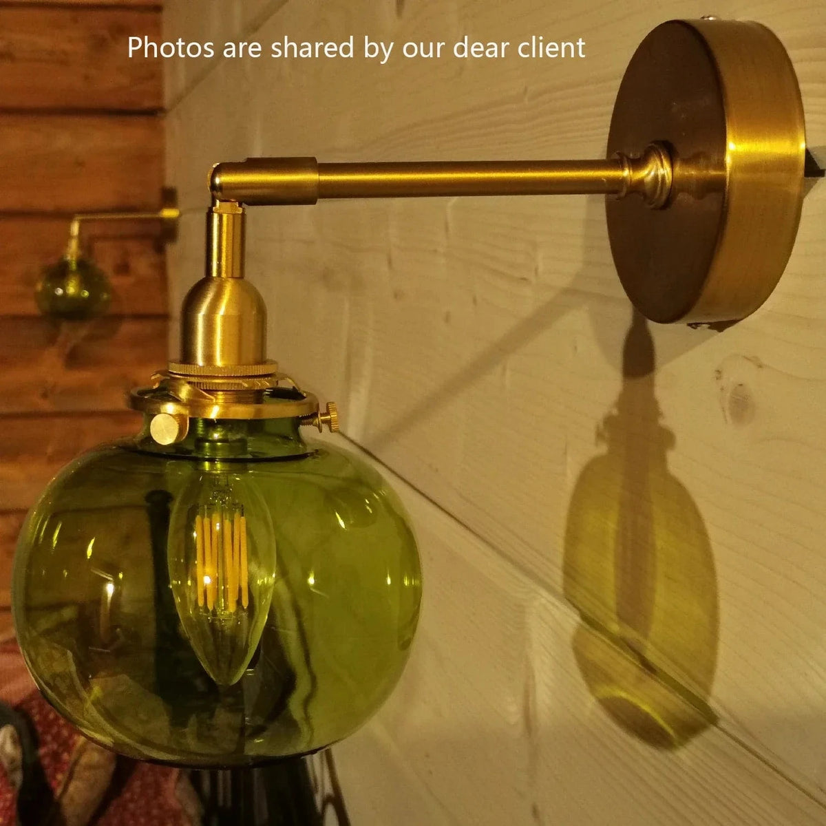 Applique murale LED rotative en verre et laiton pour miroir | Marco Lucetti