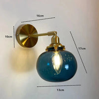 Applique murale LED rotative en verre et laiton pour miroir | Marco Lucetti 2 / Ampoule non incluse