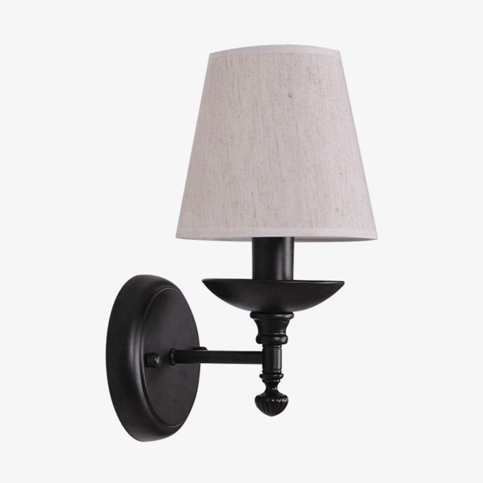 Applique murale LED rustique en tissu