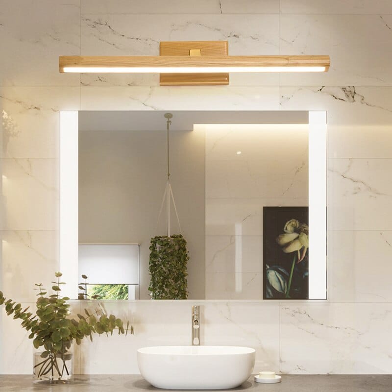 Applique murale LED scandinave en bois rectangulaire Andoitza. | Marco Lucetti