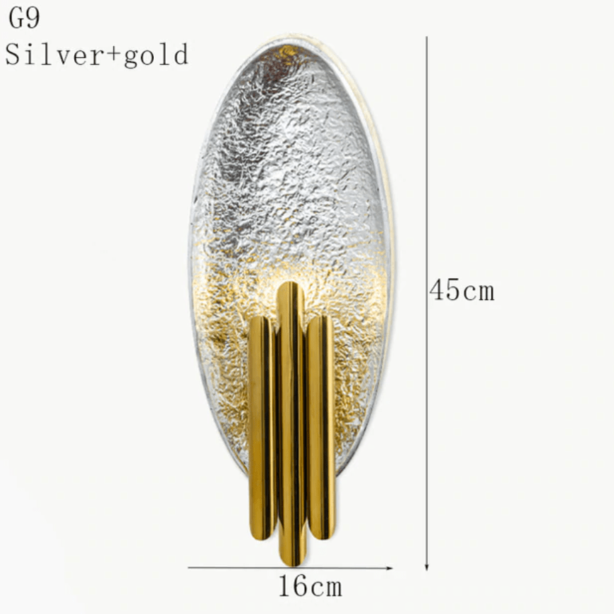 Applique Murale LED Sconce Arrondie Triple | Marco Lucetti Argenté et doré / Froide