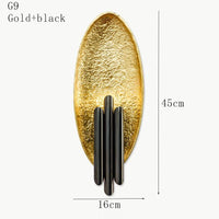 Applique Murale LED Sconce Arrondie Triple | Marco Lucetti Doré et noir / Froide