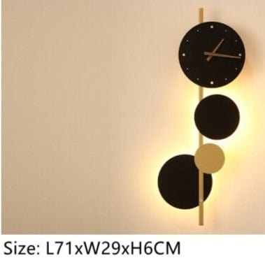 Applique murale LED Scony avec horloge | Marco Lucetti