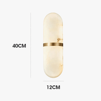 Applique murale LED Semi-cylindre 18W en Imitation Marbre - Éclairage Décoratif pour Chambre, Salon et Salle de Bain | Marco Lucetti