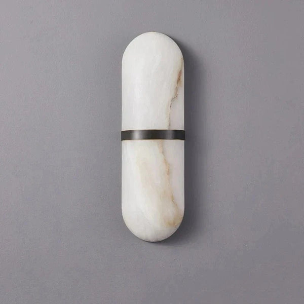 Applique murale LED Semi-cylindre 18W en Imitation Marbre - Éclairage Décoratif pour Chambre, Salon et Salle de Bain | Marco Lucetti