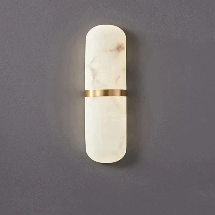 Applique murale LED Semi-cylindre 18W en Imitation Marbre - Éclairage Décoratif pour Chambre, Salon et Salle de Bain | Marco Lucetti