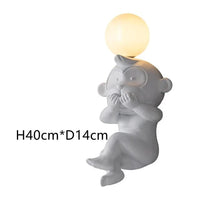 Applique murale LED singe avec variateur - Éclairage intérieur | Marco Lucetti Blanc Je ne vois pas