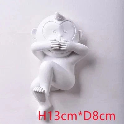 Applique murale LED singe avec variateur - Éclairage intérieur | Marco Lucetti Branchez White, dites