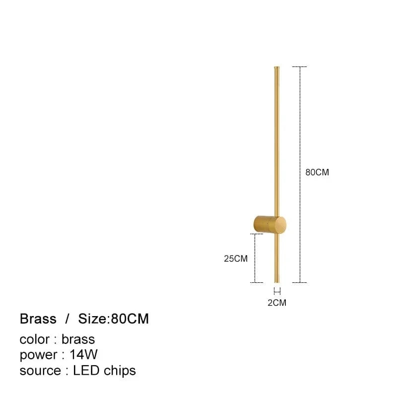 Applique murale LED Slim-Line | Marco Lucetti B laiton 80CM / Blanc chaud (2700-3500K)
