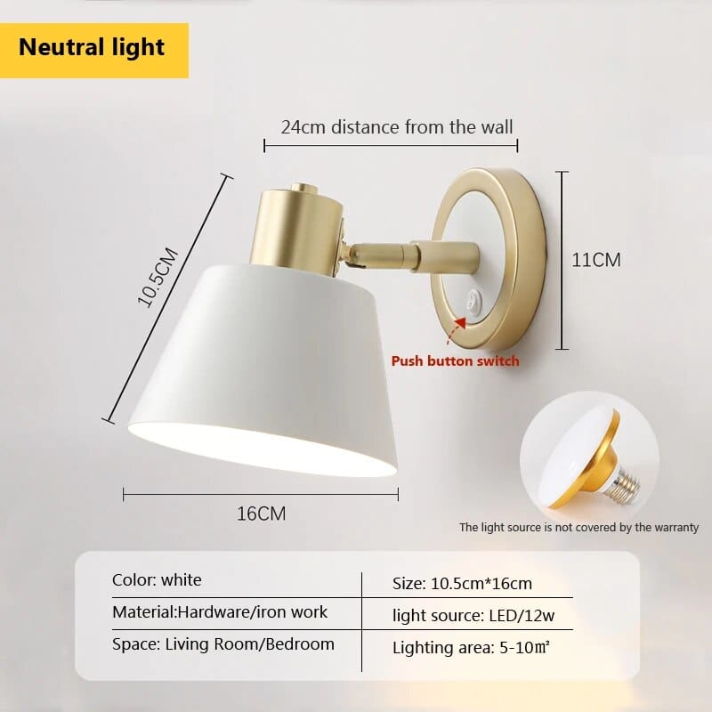 Applique Murale LED Smart Switch | Marco Lucetti Lumière neutre