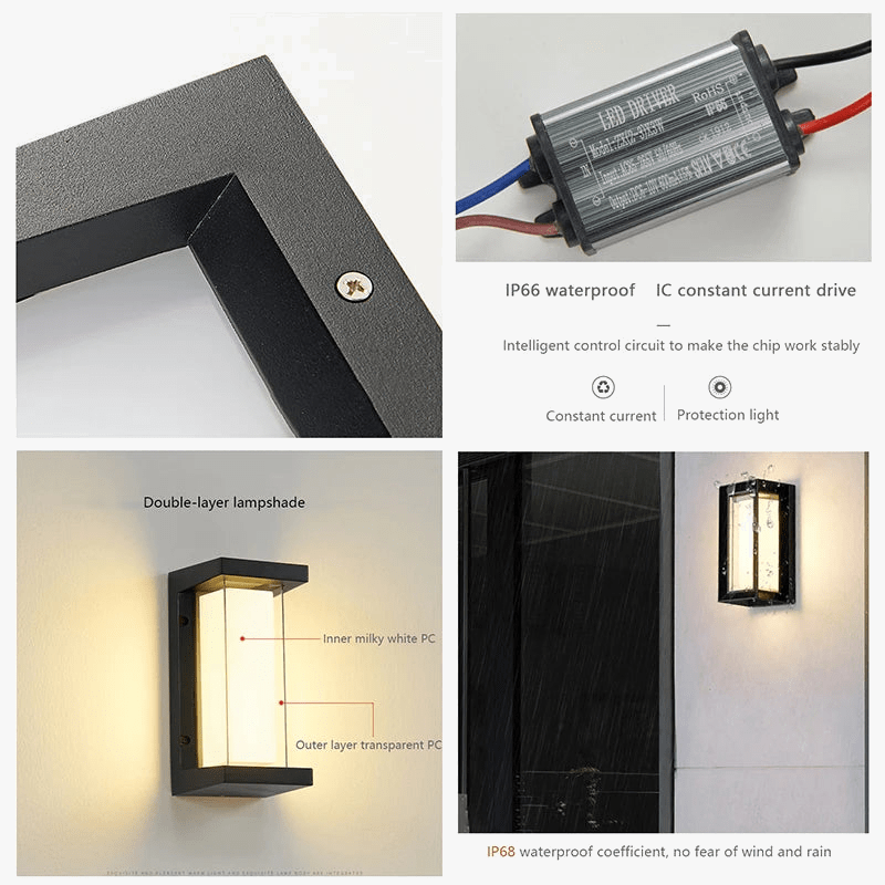 Applique murale LED Smart Wifi RGB Tuya pour extérieur Villa | Marco Lucetti