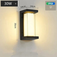 Applique murale LED Smart Wifi RGB Tuya pour extérieur Villa | Marco Lucetti Blanc chaud NON intelligent / B-Grand / Aucun capteur