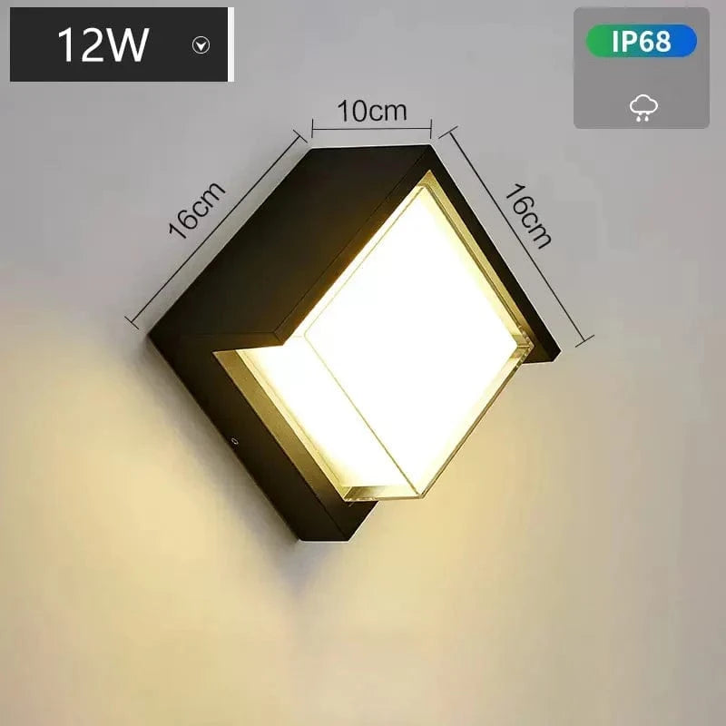 Applique murale LED Smart Wifi RGB Tuya pour extérieur Villa | Marco Lucetti Blanc chaud NON intelligent / D-Petit / Aucun capteur