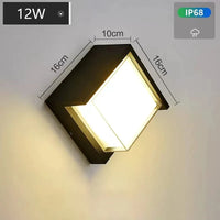 Applique murale LED Smart Wifi RGB Tuya pour extérieur Villa | Marco Lucetti Blanc chaud NON intelligent / D-Petit / Aucun capteur