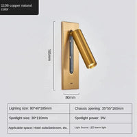 Applique murale LED SmartCharge pour hôtel | Marco Lucetti 1108-cuivre