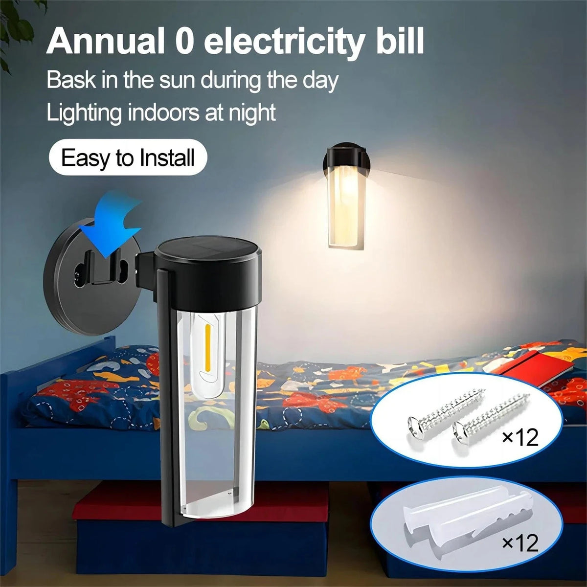 Applique murale LED solaire pour jardin et extérieur | Marco Lucetti