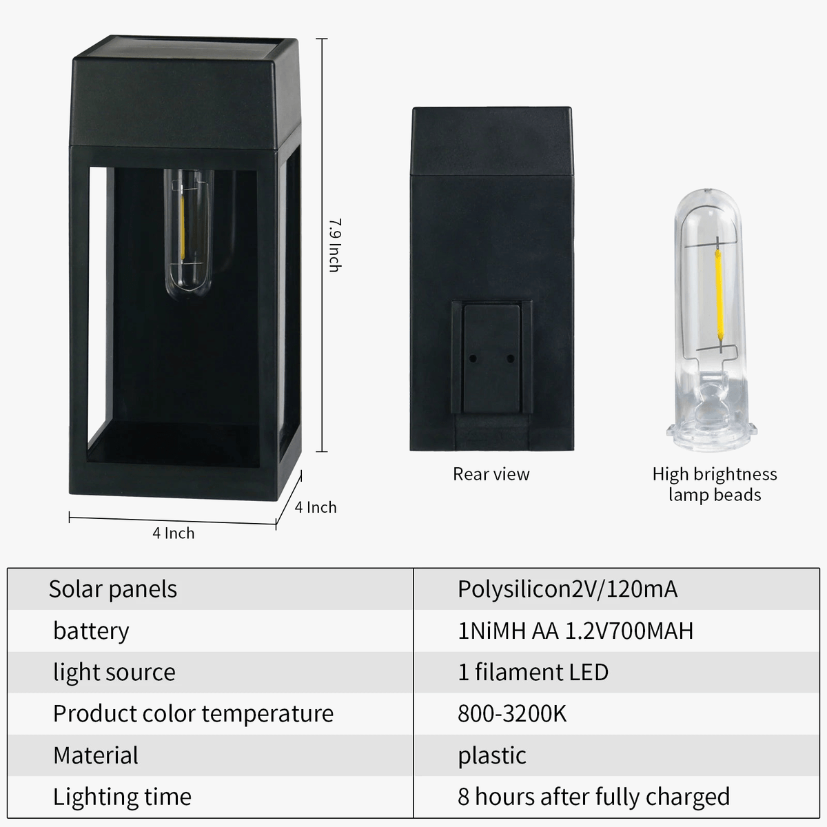 Applique murale LED solaire pour jardin extérieur - étanche et décorative | Marco Lucetti