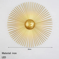 Applique murale LED Soleil Art Déco pour Hôtel de Charme | Marco Lucetti Diamètre 20cm / Blanc chaud (2700-3500K)