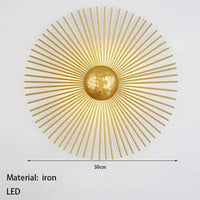 Applique murale LED Soleil Art Déco pour Hôtel de Charme | Marco Lucetti Diamètre 30cm / Blanc chaud (2700-3500K)
