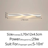 Applique murale LED Spirale Hailion : Illuminez votre intérieur avec créativité | Marco Lucetti B blanc 70cm / Blanc froid