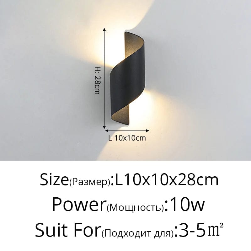 Applique Murale LED Spiralux Double-Tête Étanche pour Jardin et Balcon | Marco Lucetti