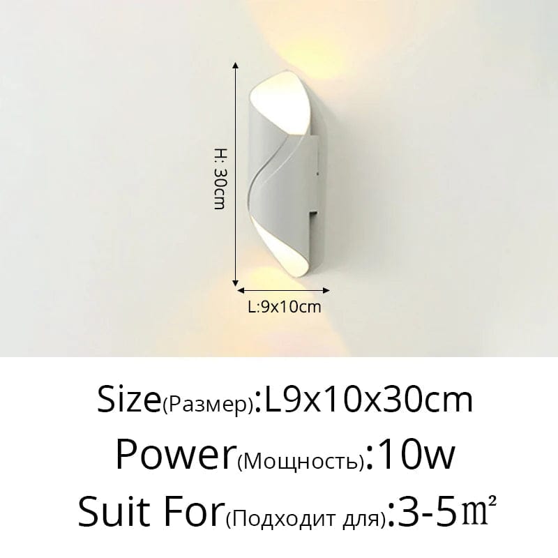 Applique Murale LED Spiralux Double-Tête Étanche pour Jardin et Balcon | Marco Lucetti