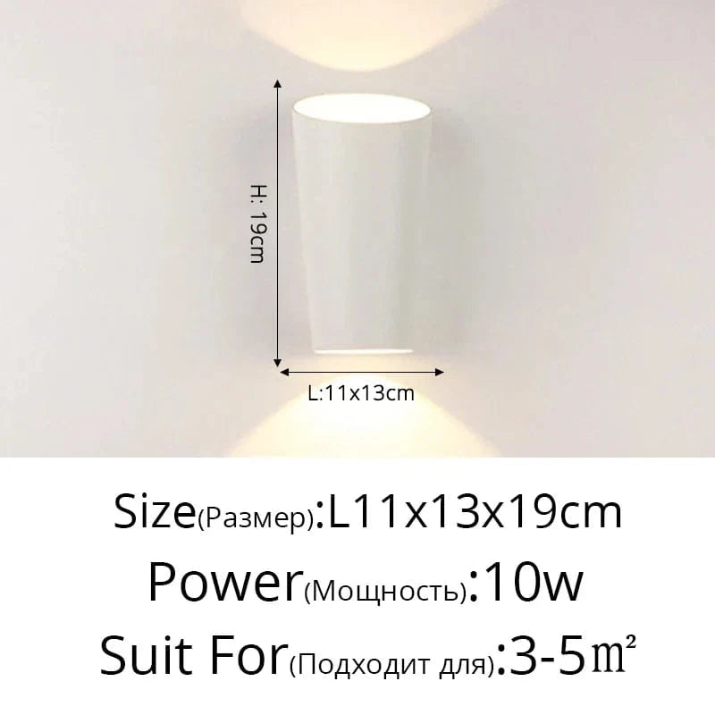 Applique Murale LED Spiralux Double-Tête Étanche pour Jardin et Balcon | Marco Lucetti A Blanc L11x13cm 10W / Blanc froid (5 500-7 000 K).