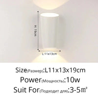 Applique Murale LED Spiralux Double-Tête Étanche pour Jardin et Balcon | Marco Lucetti A Blanc L11x13cm 10W / Blanc froid (5 500-7 000 K).