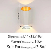 Applique Murale LED Spiralux Double-Tête Étanche pour Jardin et Balcon | Marco Lucetti A or blanc / Blanc froid (5 500-7 000 K).