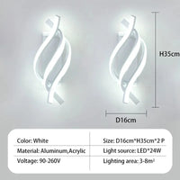 Applique murale LED Spiraluxe. | Marco Lucetti A - Blanc 2 pièces / Blanc chaud (2700-3500K)