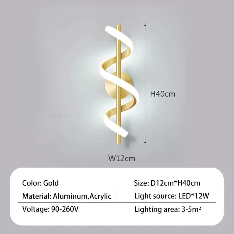 Applique murale LED Spiraluxe. | Marco Lucetti B-or 1 pièces / Blanc chaud (2700-3500K)