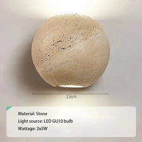 Applique murale LED StoneGlow pour chambre à coucher | Marco Lucetti 3000K