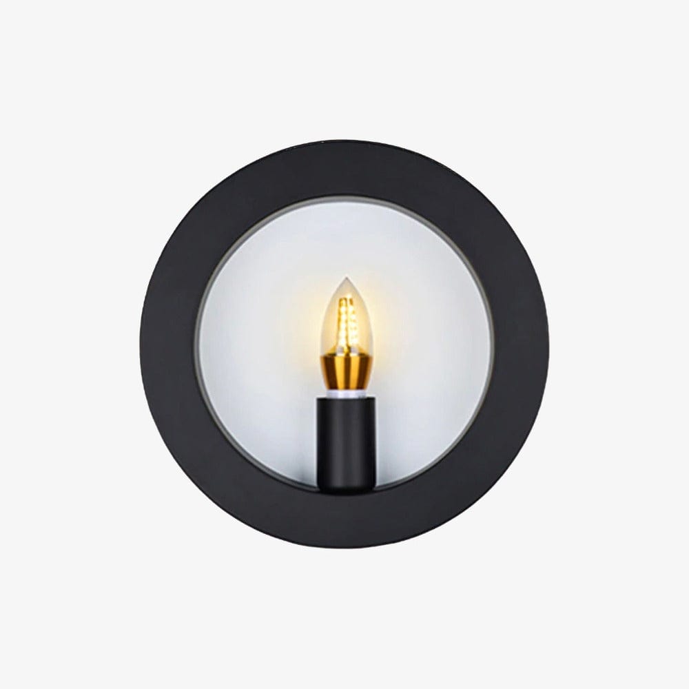 Applique murale LED style bougie Cayetana | Marco Lucetti Noir / Circulaire / Chaude