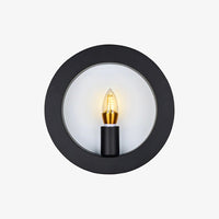 Applique murale LED style bougie Cayetana | Marco Lucetti Noir / Circulaire / Chaude