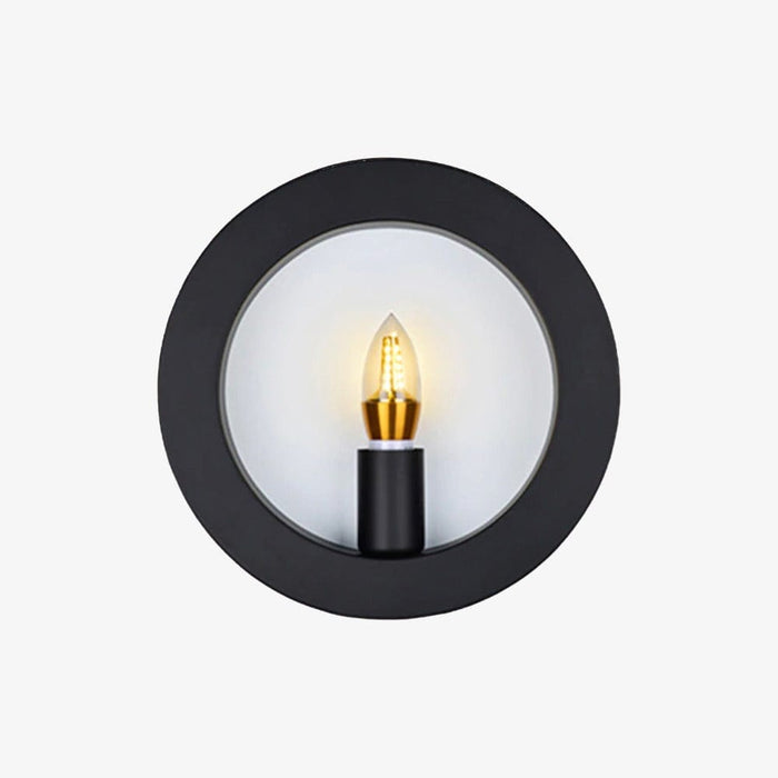Applique murale LED style bougie Cayetana | Marco Lucetti Noir / Circulaire / Chaude